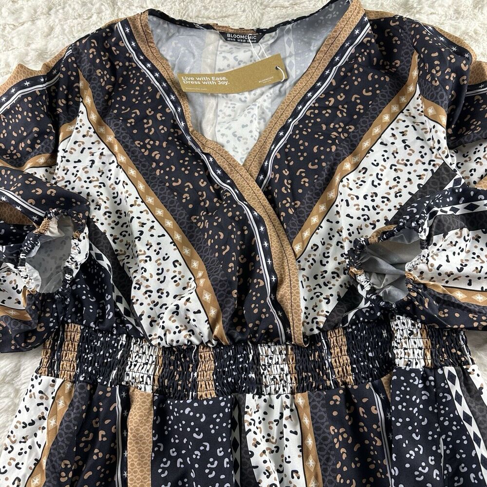 NWT Bloomchic Women's Midi Dress With Geometric Print - Size US 14-16 - Picture 8 of 11